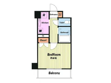サンテミリオン芦花公園(1K/2階)の間取り写真