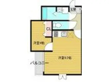 BROOKLYN箱崎LASPACIOI(1LDK/3階)の間取り写真