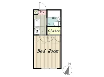 ロフトハウス銀河(1K/2階)の間取り写真