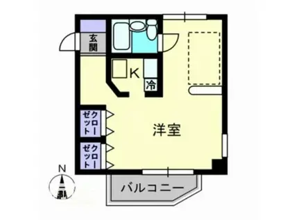 ラフィーネ塩上(1K/3階)の間取り写真