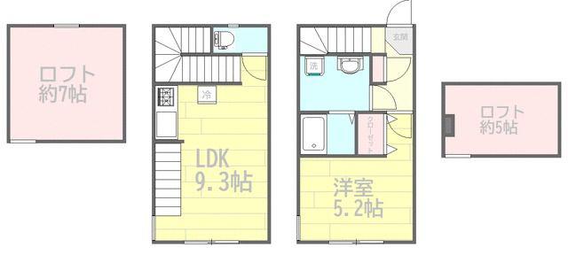 セレステ長津田(1LDK/1階)の間取り写真