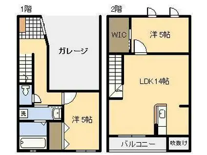OTTOII(2LDK/1階)の間取り写真