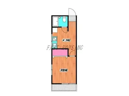 中村ハイツ(1K/1階)の間取り写真