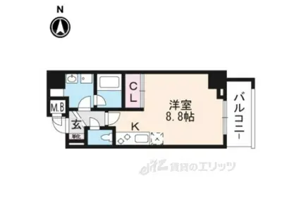 COMFORT五条大宮(ワンルーム/6階)の間取り写真