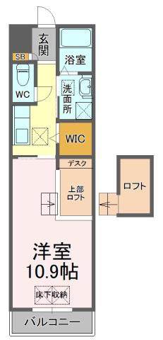 ユーロ スクエア(1K/3階)の間取り写真