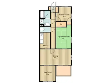 サザンクロスプラザ(3LDK/3階)の間取り写真