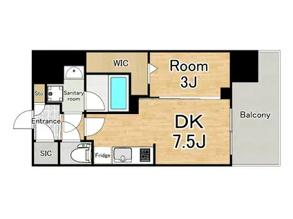 シーズンフラッツ梅田イースト(1DK/9階)の間取り写真