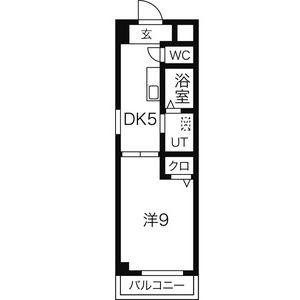 リヴィエール新(1DK/1階)の間取り写真