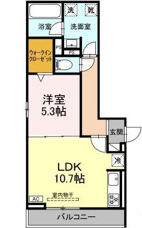 セレスティア藤江町(1LDK/3階)の間取り写真