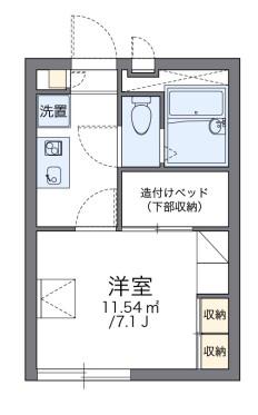 レオパレスCOTTI(1K/1階)の間取り写真