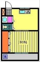 サンライズ石井(1DK/1階)の間取り写真