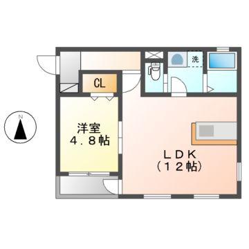 DEVELD金城(1LDK/2階)の間取り写真