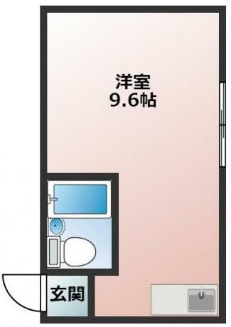 マイコーポ白国(ワンルーム/2階)の間取り写真