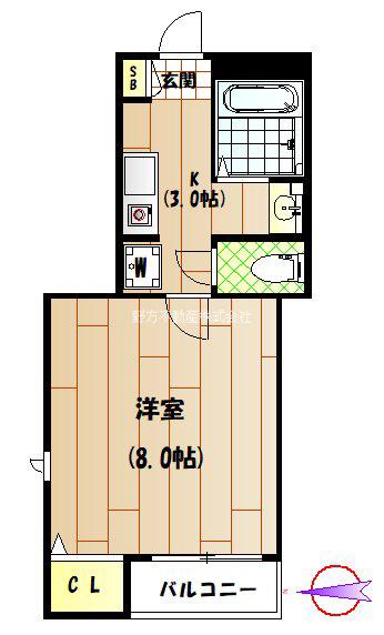 MAISON IU(1K/2階)の間取り写真