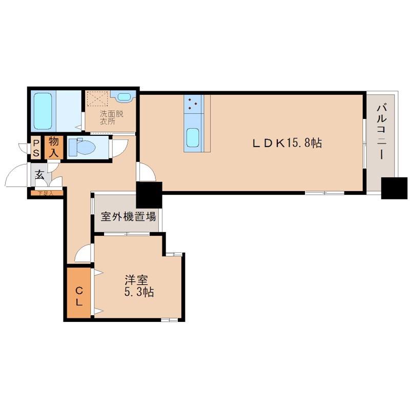 MARKSFORT花畑(1LDK/10階)の間取り写真