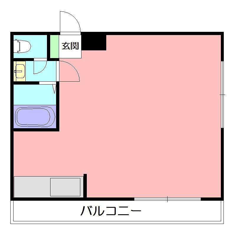 大山ビル(1K/2階)の間取り写真