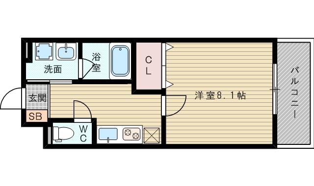 メゾン アイカワ(1K/1階)の間取り写真