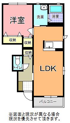 FEIN PLATZ(1LDK/1階)の間取り写真