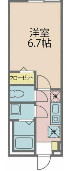 カインドネス八王子中央B棟(1K/1階)の間取り写真