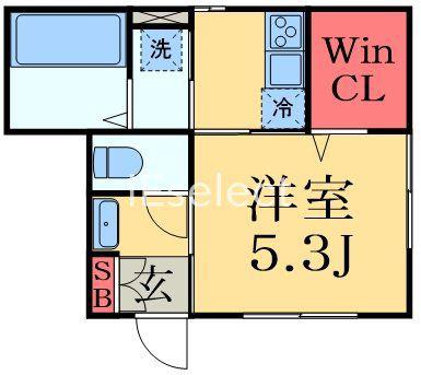 ナリトモ誉田A(1K/1階)の間取り写真