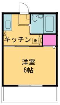 ホープ小阪(1K/1階)の間取り写真