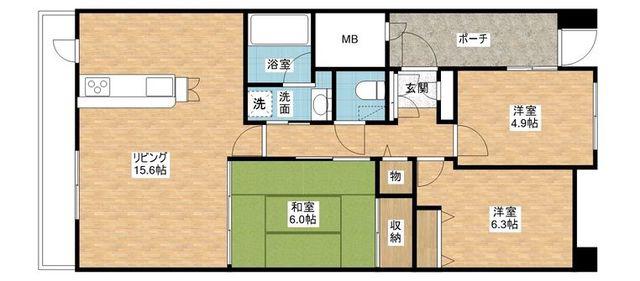 フォレストコート(3LDK/2階)の間取り写真