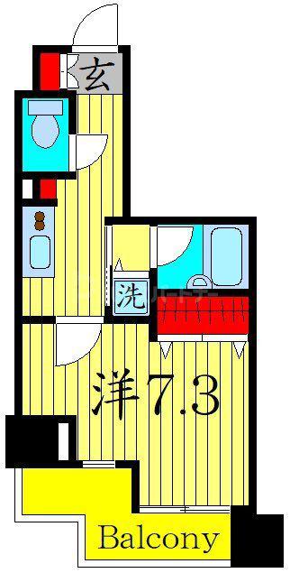 RASIS大山山手通(1K/12階)の間取り写真