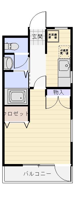 ドレスデン実相寺(1K/4階)の間取り写真