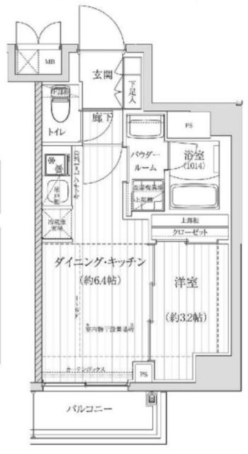 パティーナ綾瀬(1DK/3階)の間取り写真