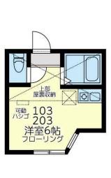 ユナイト保土ヶ谷ペトロフ(ワンルーム/1階)の間取り写真