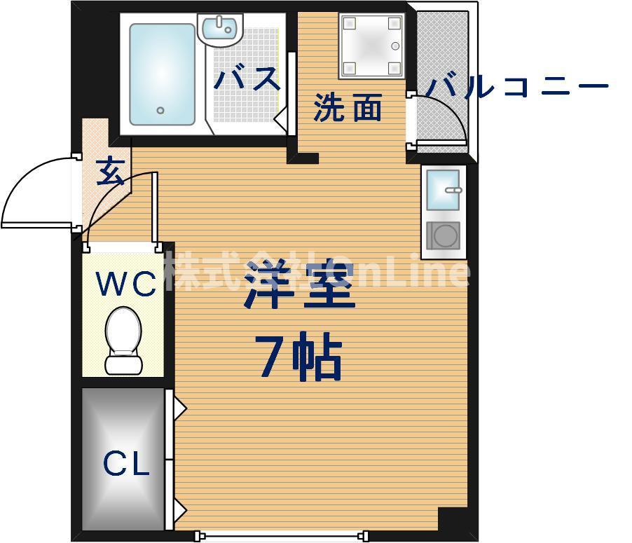 メゾン松村(ワンルーム/1階)の間取り写真