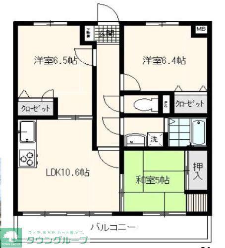 小鳩ガーデン(3LDK/4階)の間取り写真