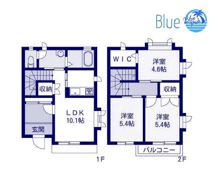 ベルアーク長後 B(3SLDK/1階)の間取り写真