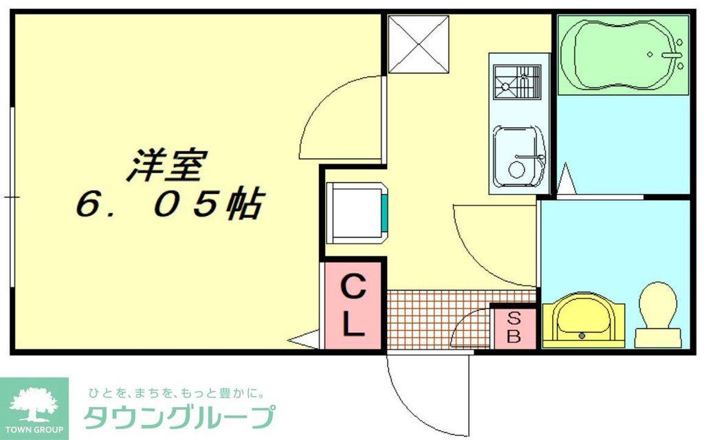 ATLAS四ツ木(1K/2階)の間取り写真