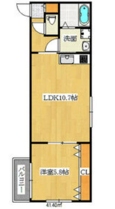 グランオリオン柏田東町(1LDK/2階)の間取り写真