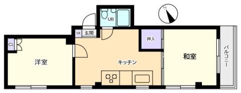 A.S.Tビル(2K/3階)の間取り写真