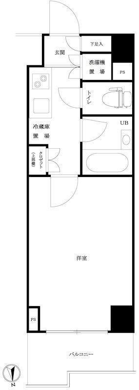 ルーブル西早稲田弐番館(1K/7階)の間取り写真