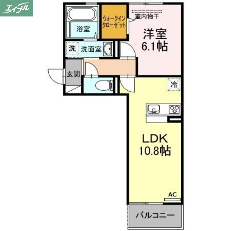 メゾンギャラクシー(1LDK/2階)の間取り写真
