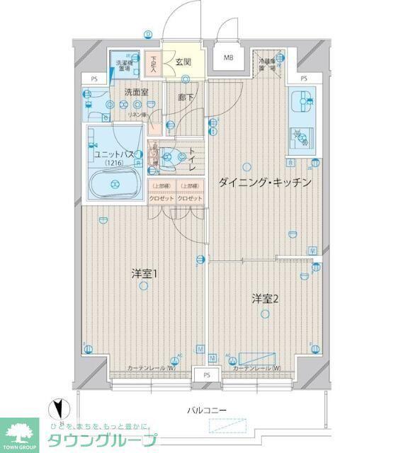 ルーブル上板橋(2DK/4階)の間取り写真
