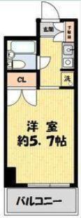 コスモ亀有V(ワンルーム/13階)の間取り写真