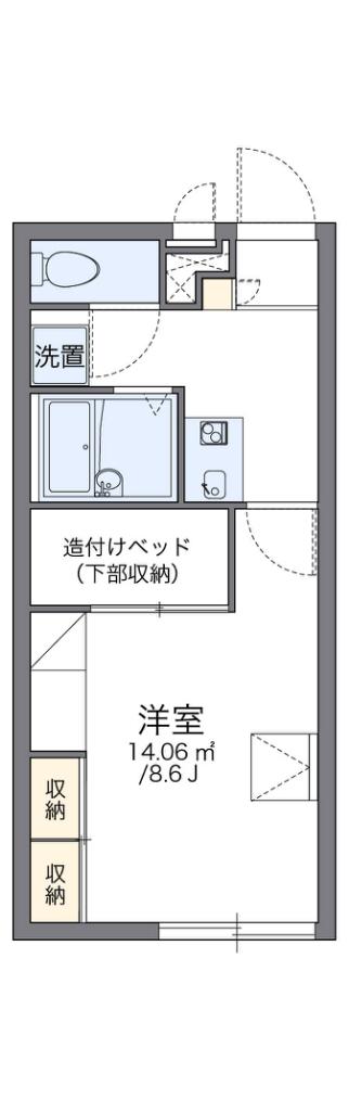 レオパレスMINORI(1K/1階)の間取り写真