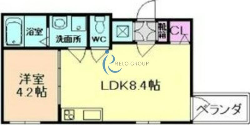 F ASECIA MIRA(1LDK/1階)の間取り写真