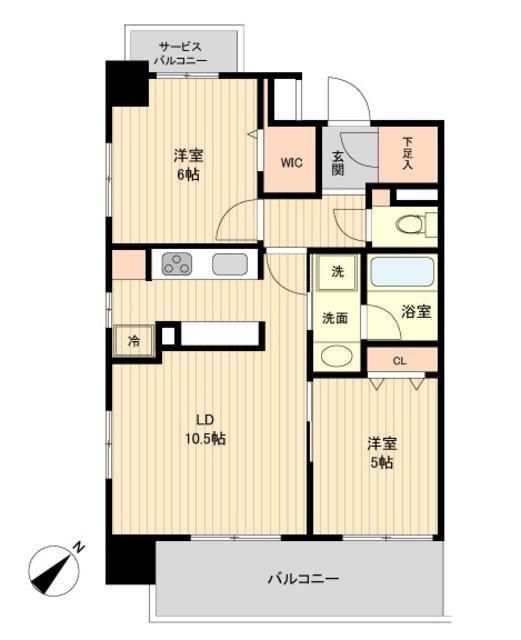 グラディート町田(2LDK/11階)の間取り写真