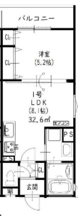 ラモーナ一津屋I(1LDK/3階)の間取り写真