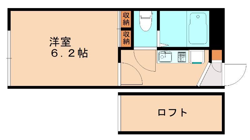 レオパレスさつき(1K/2階)の間取り写真