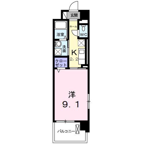 パストラーレ乗鞍II(1K/3階)の間取り写真