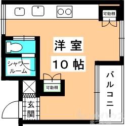 7COLORS(ワンルーム/2階)の間取り写真