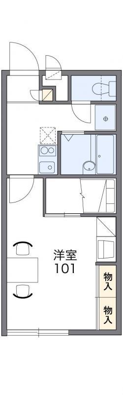 レオパレスS COURT(1K/2階)の間取り写真