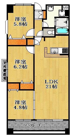 アルデールヒルズ(3LDK/4階)の間取り写真