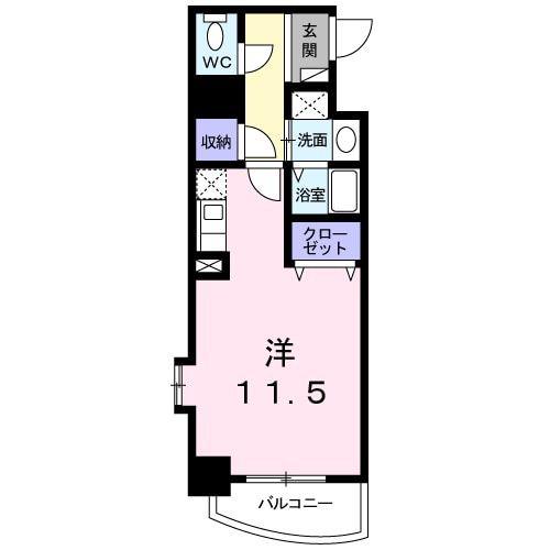 アット長田(ワンルーム/8階)の間取り写真